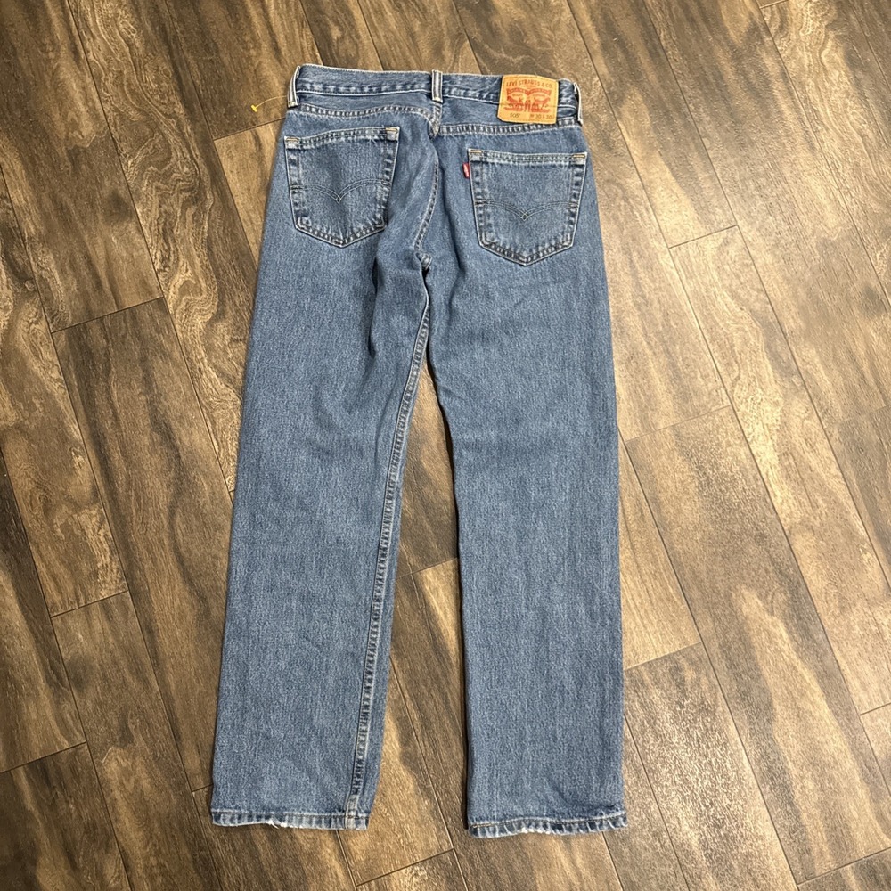 Levi's 505 Medium Wash Denim Jeans Regular Fit Straight Leg Men's Size 30x30